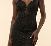 Robe Sirène À Corset Noire