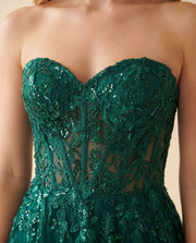 Robe à Fente Émeraude