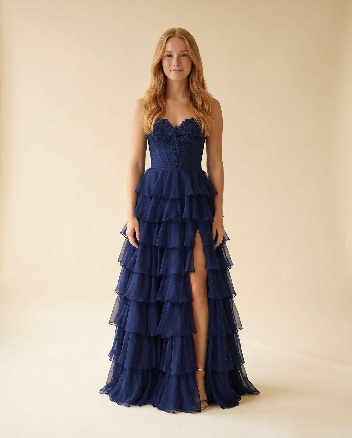 Robe à volants Marine