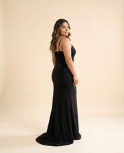 Robe croset ajustée Noire