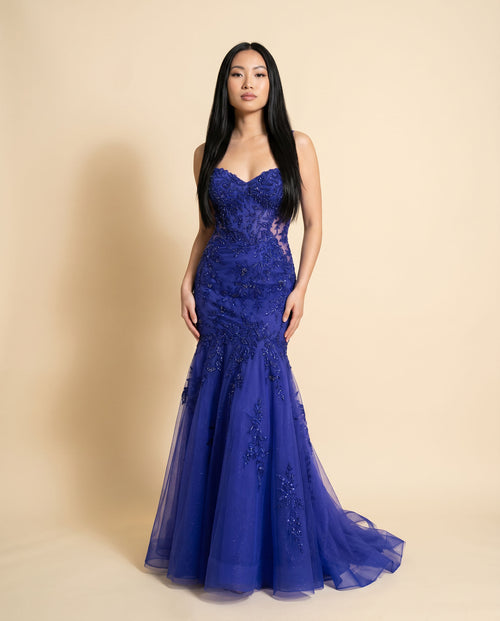 Ellie Wilde - Robe Sirène Buster Indigo - Bleu royal