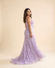 Robe Corset Brillante Lilas