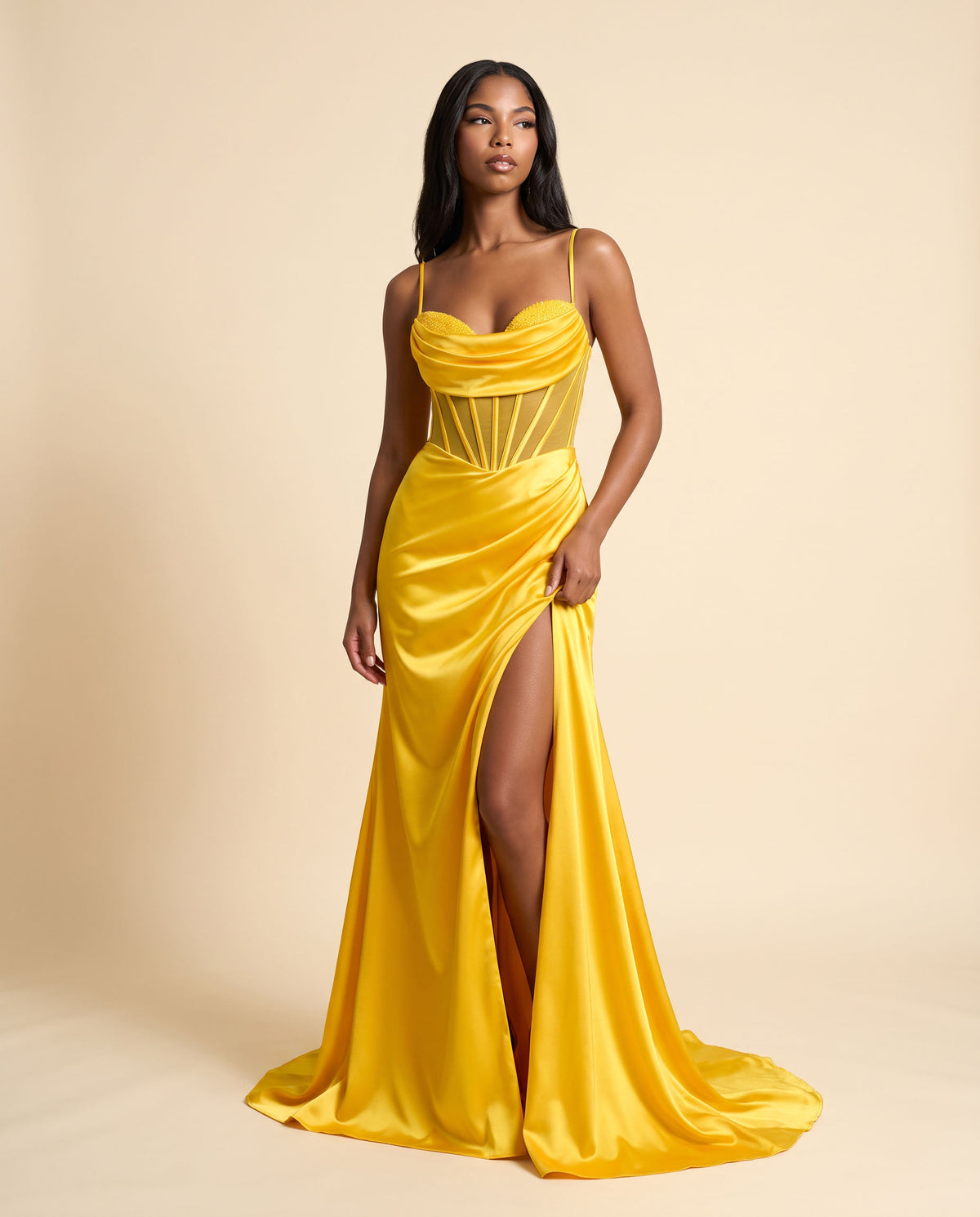 Robe Corset Jaune