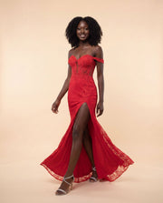 Robe Dentelle Rouge