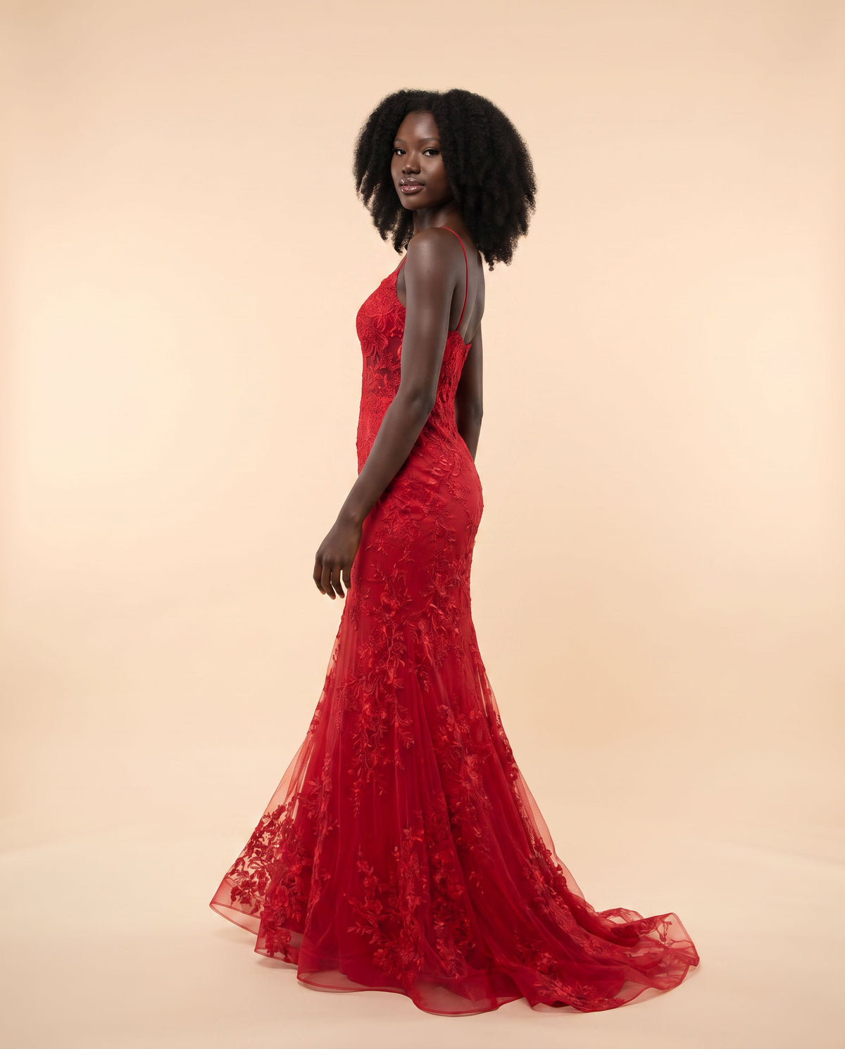 Robe Corset En Dentelle Rouge