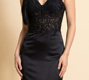 Robe En Satin Noire