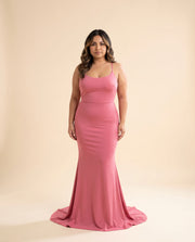 Robe Ajustée scintillante rose