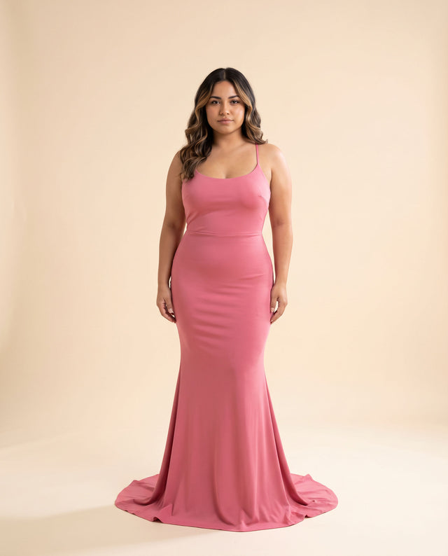 Robe Ajustée scintillante rose