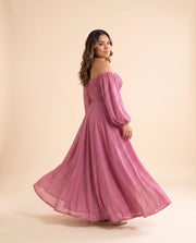 Robe Scintillante Rose