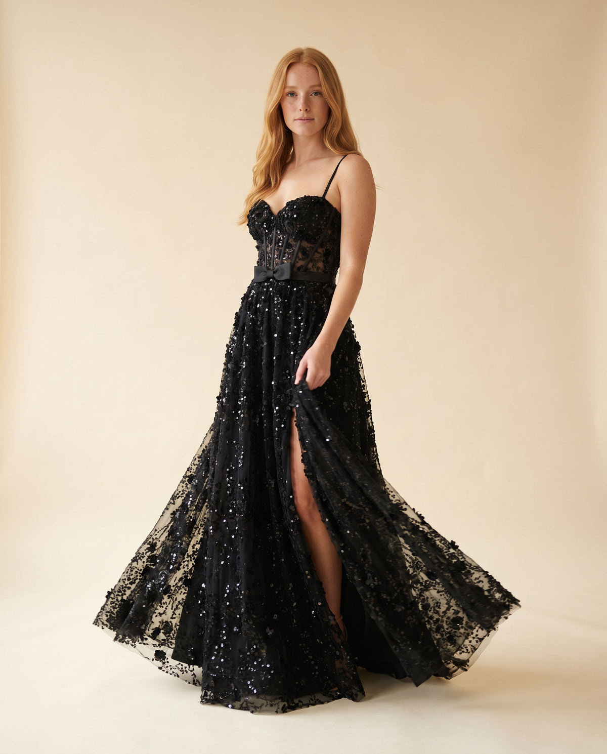 Robe Corset Scintillante Jaune