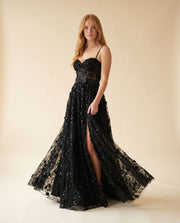 Robe Corset Scintillante Jaune