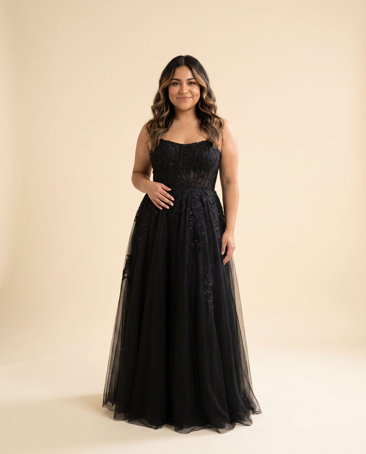 Robe Princesse Brodée Noire