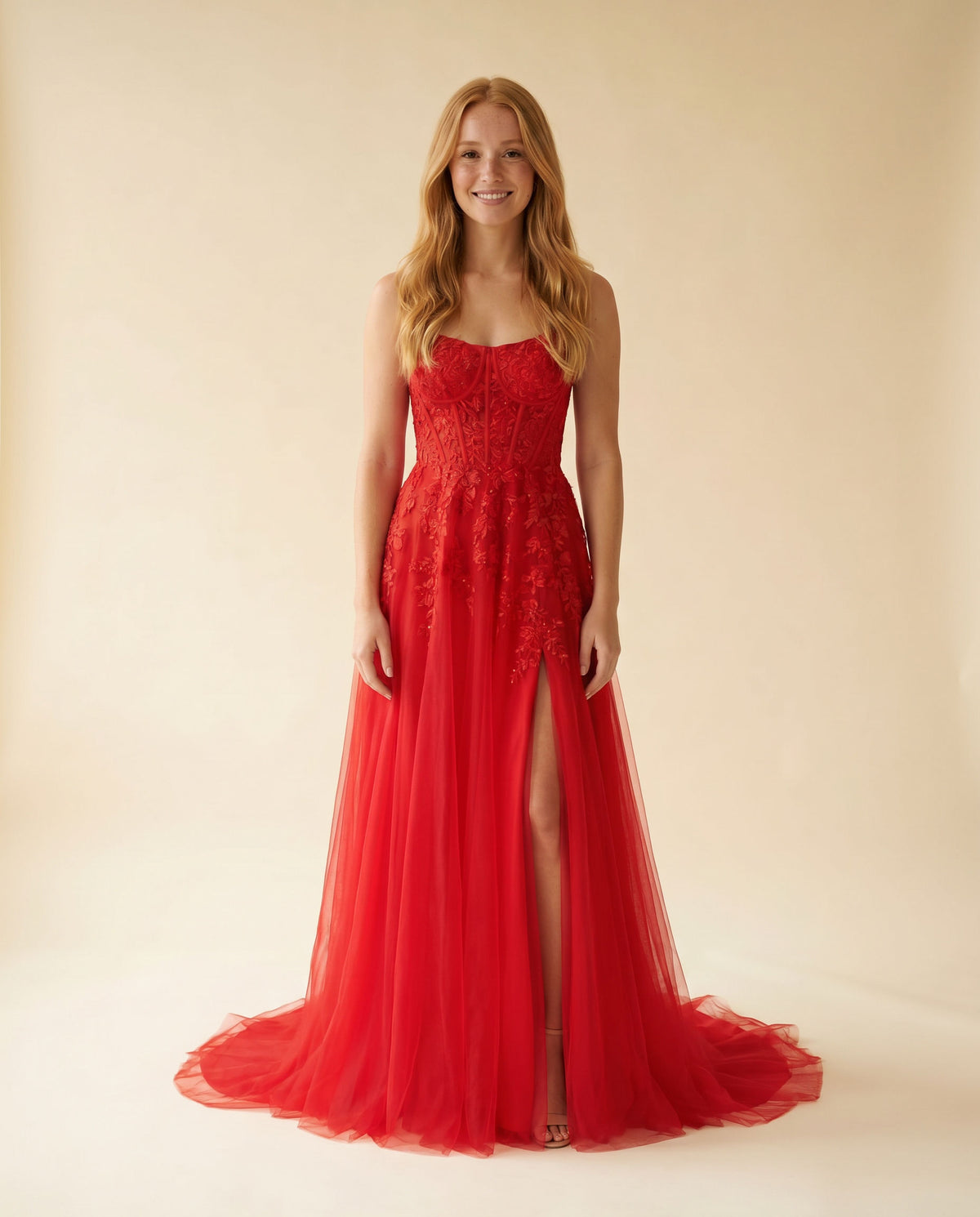 Robe En Tulle Avec Fleurs Émeraude