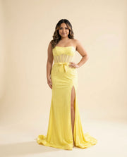 Robe brillante Jaune