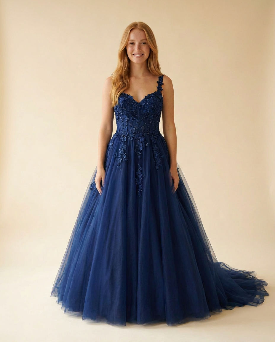 Robe Dos Ouvert Marine