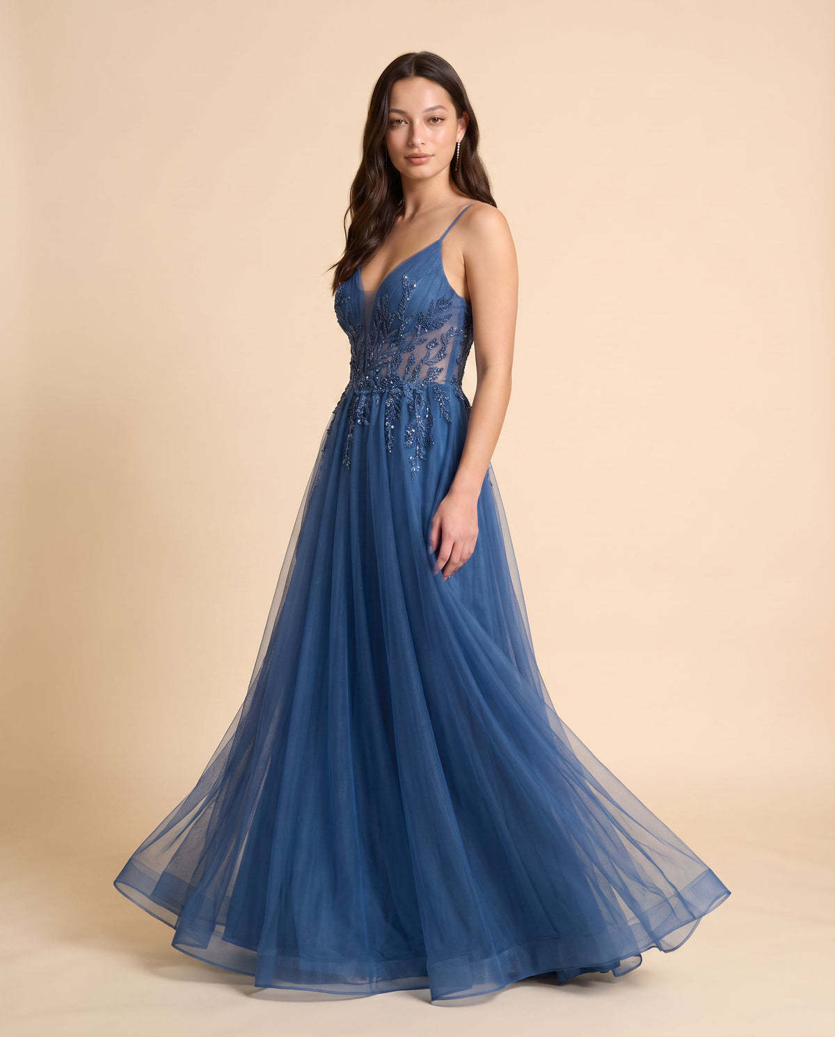Robe En Tulle Bleu
