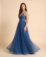 Robe En Tulle Bleu