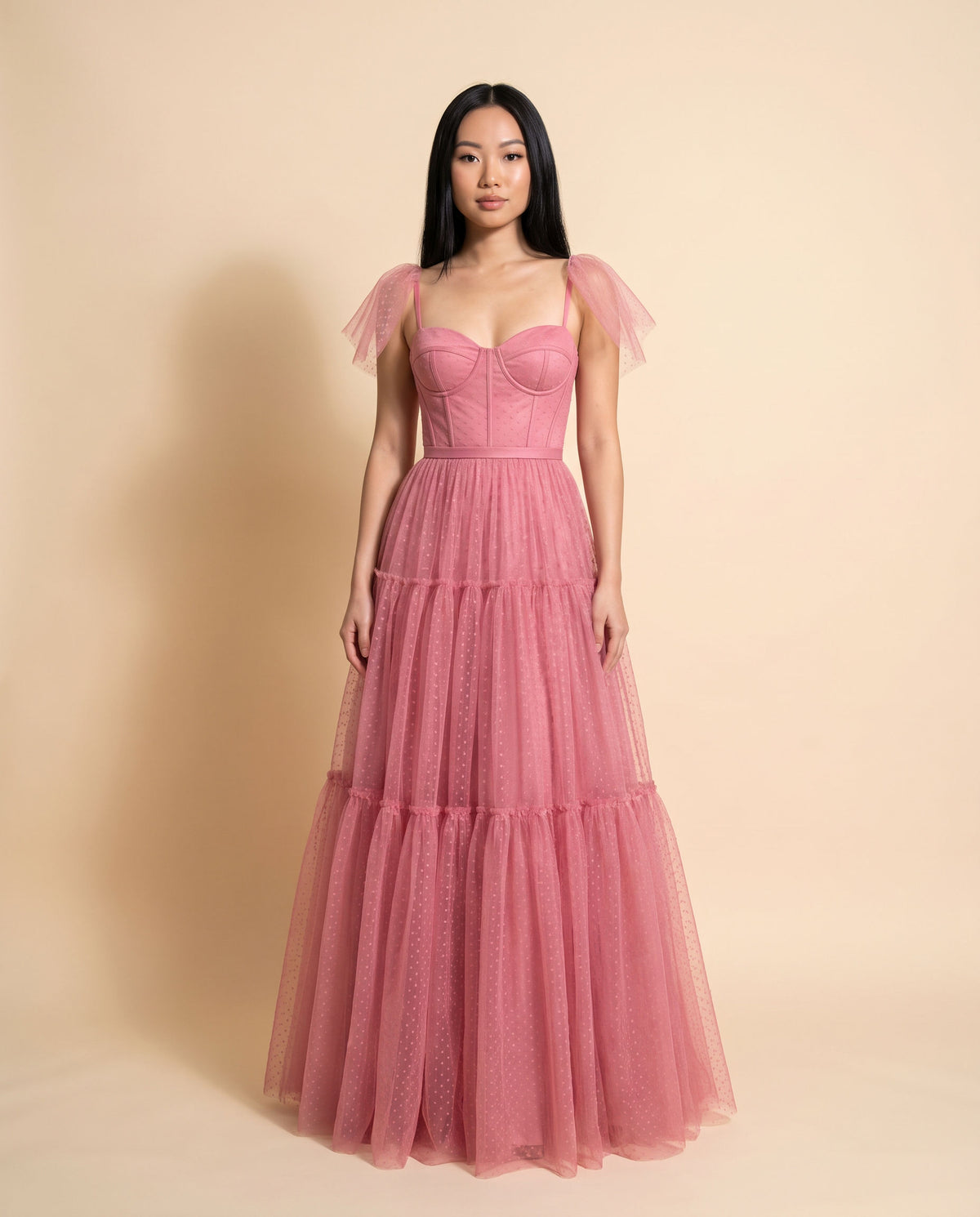 Robe En Tulle À Pois Rose Bonbon