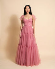 Robe En Tulle À Pois Rose Bonbon