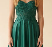 Robe Bustier En Coeur Émeraude