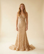 Robe Corset Sirène Champagne