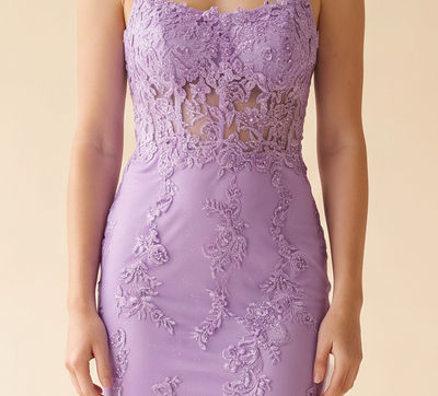 Robe À Broderies Violette