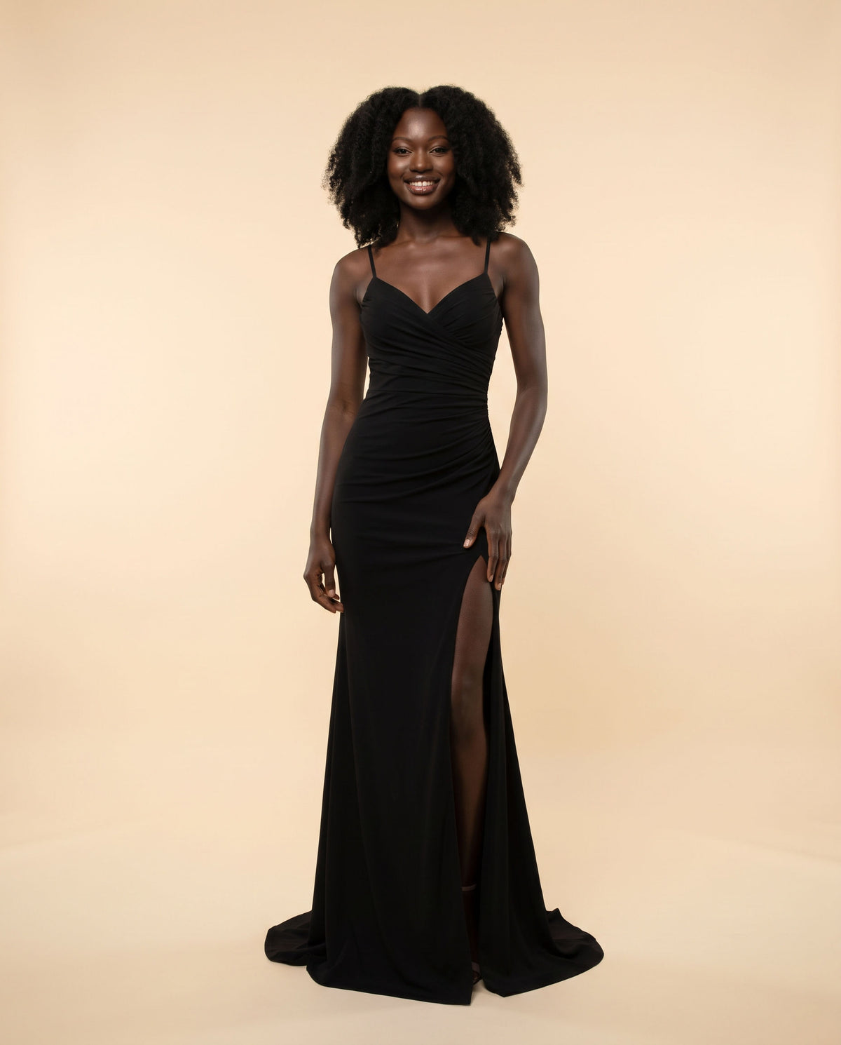 Robe Ajustée Simple Noire