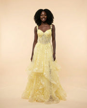 Corset Gown Pale Yellow