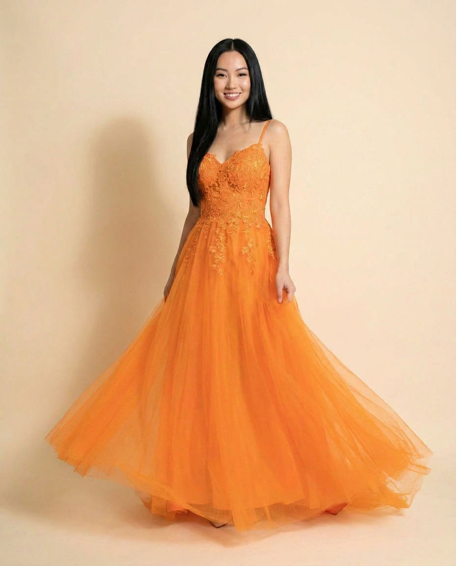 Bustier Gown Orange