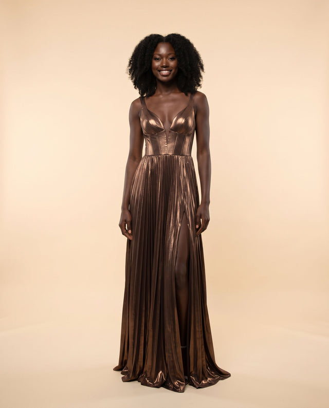 Robe Métallisée Moka