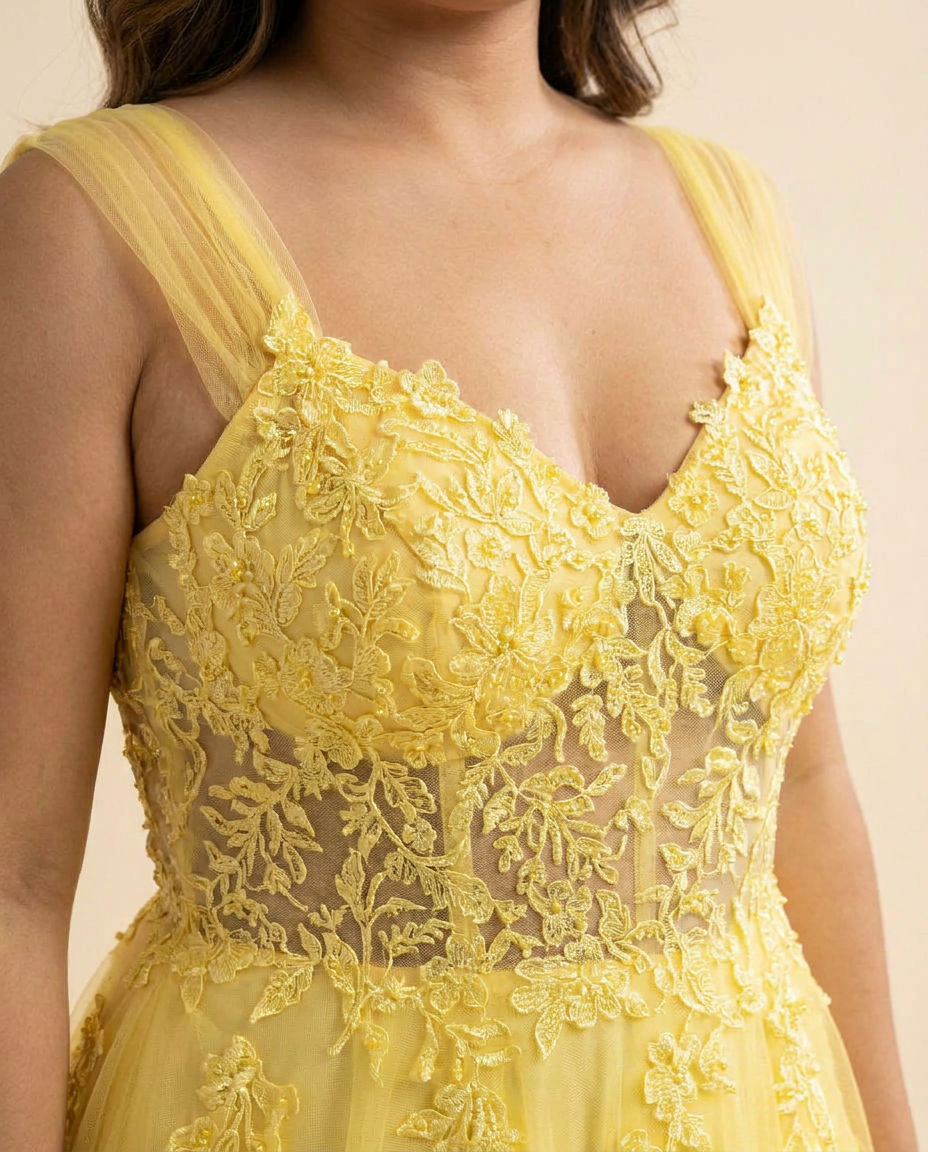 Sweetheart Gown Yellow