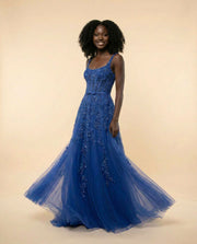 Robe Corset Brillante Bleu Poudre