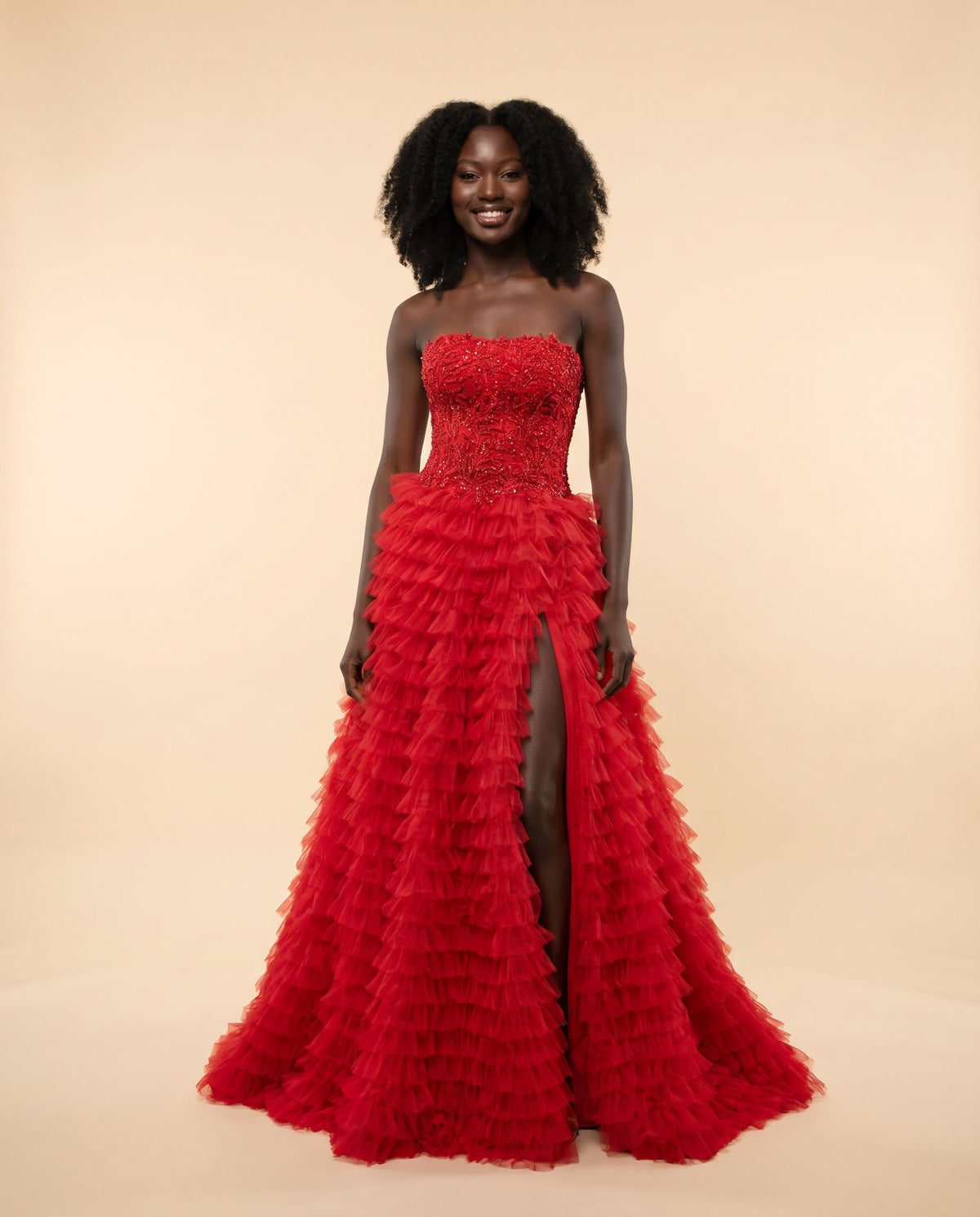Robe À Corset Rouge