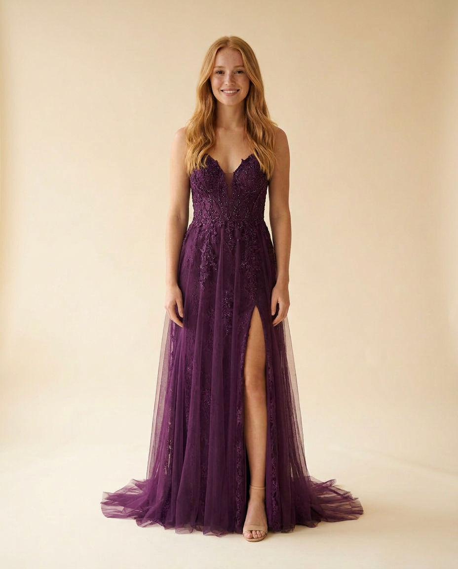 Mermaid Gown Eggplant