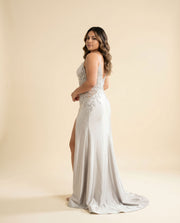 Robe Ajustée Argentée