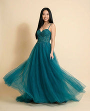 Sweetheart Gown Teal