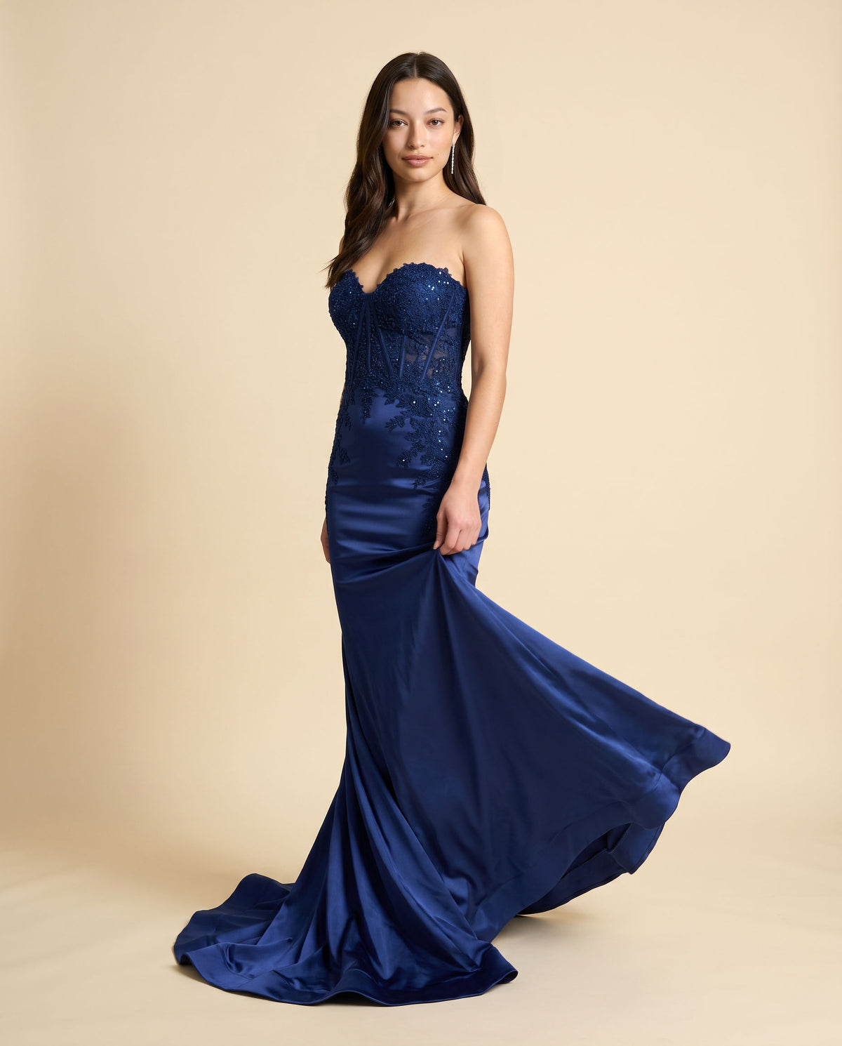 Robe Bustier Corset Marine