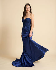 Robe Bustier Corset Marine