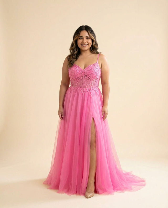 Robe Décolleté Rose