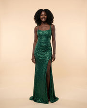 Robe Brillante Émeraude