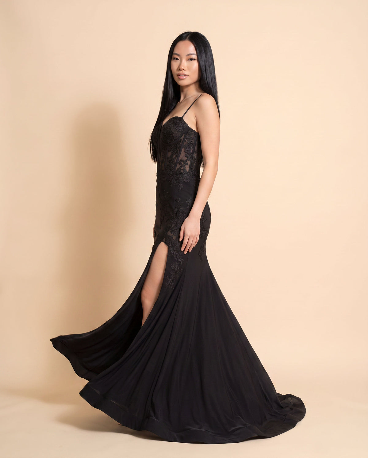 Robe Corset Ajustée Noire