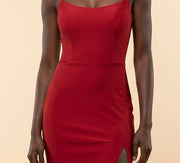 Robe Extensible Rouge Profond