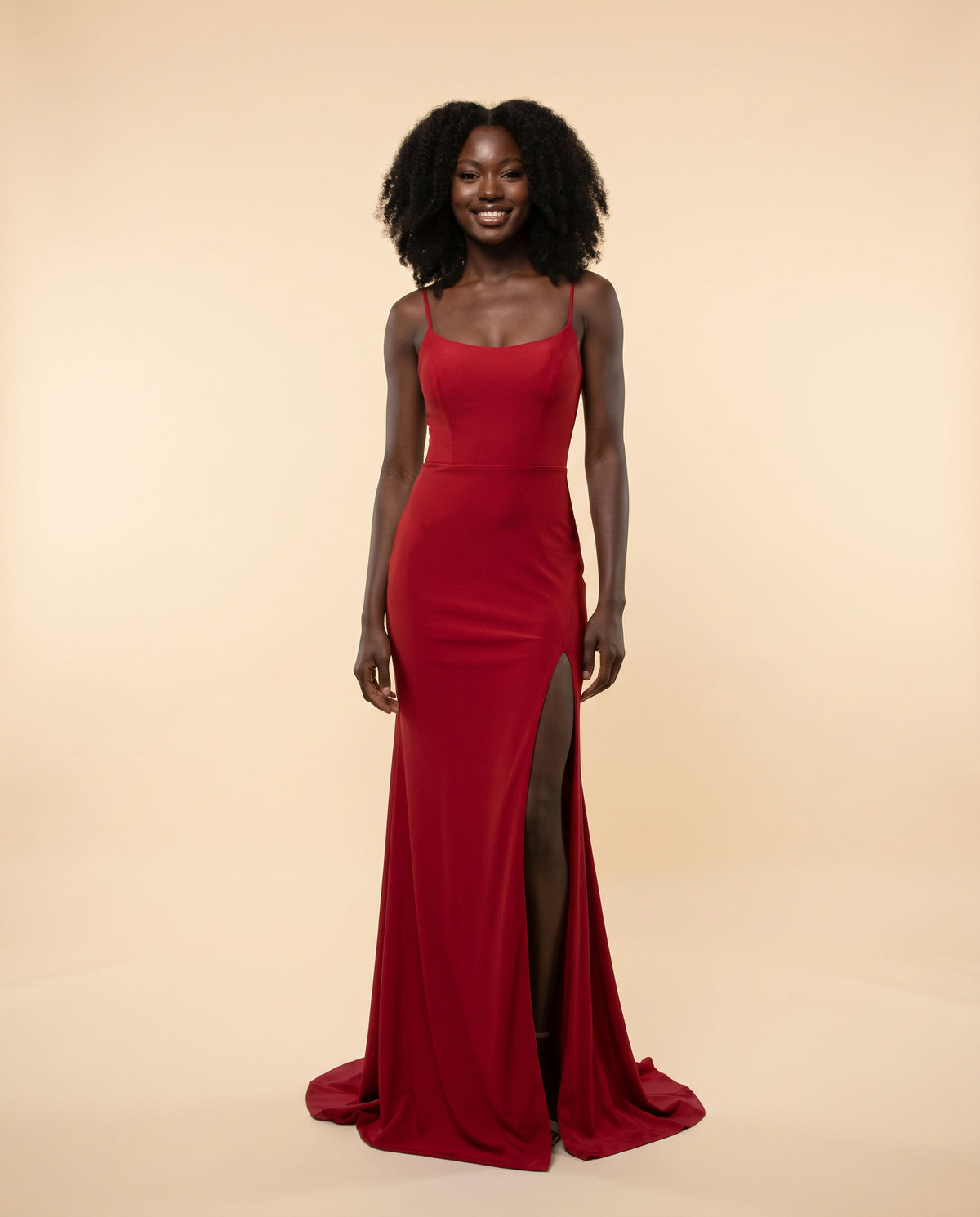 Robe Extensible Rouge Profond