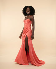 Corset Avec Fente Corail