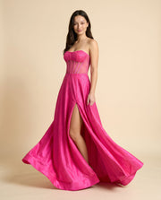 Robe Scintillante Rose Flamboyant