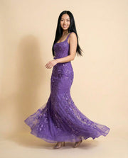Robe Corset Brillante Lilas