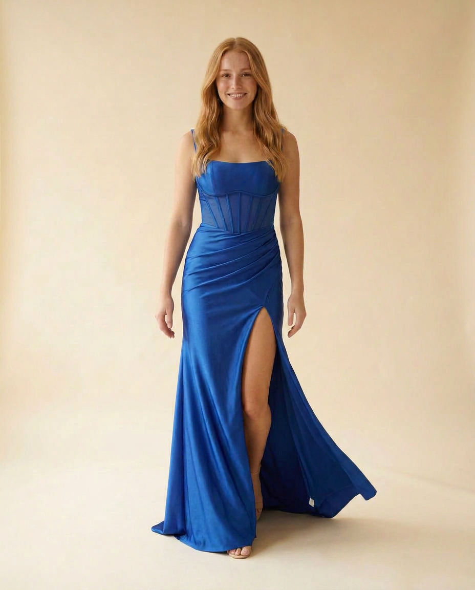 Robe Corset Ajuste Marine