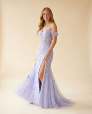 Robe Ajustée À Corset Lilac