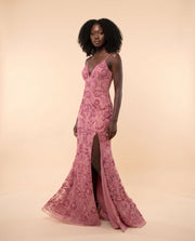 Robe À Motifs Rose