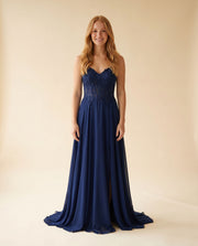 Robe Corset Et Jupe Fluide Marine